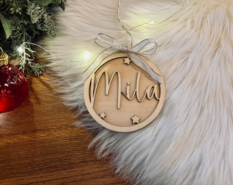 Personalized Christmas pendant|Christmas tree decoration|Gift tag|Christmas pendant|Wooden|Christmas tree bauble