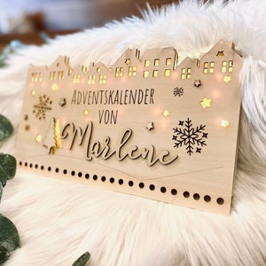 DIY Advent calendar with LED to fill yourself, personalized, without bags,