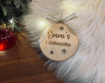 Personalized Christmas pendant|Christmas tree decoration|Gift tag|Christmas pendant|made of wood|Christmas tree bauble