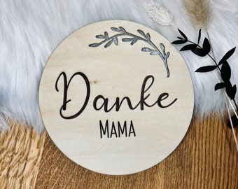 Muttertag,Geschenk für Oma/Opa, Geschenkidee, Muttertagsgeschenk, Holzschild Mama|Oma|Opa|Papa, Danke sagen, personalisiert