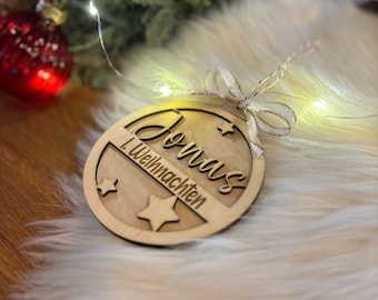 Personalized Christmas pendant|Christmas tree decoration|Gift tag|Christmas pendant|Wooden|Christmas tree bauble