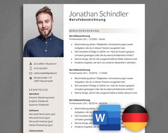 Bewerbungsvorlage Word tabellarischer Lebenslauf Vorlage Deutsch Bewerbung