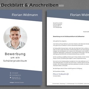 Op de afbeelding: Een formele sollicitatiebrief voor een stage als douanebeambte. De brief is gericht aan Frau Hagmann, en de sollicitant heet Florian Widmann. De brief is gedateerd 23 juni 2020.