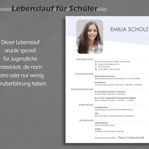 Lebenslaufvorlage Schüler Vorlage Schüler Lebenslauf Schülerpraktikum Bewerbung Praktikum Ausbildung Lebenslauf Vorlage Schüler Deutsch Word image 2