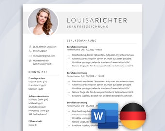 Bewerbungsvorlagen Deutsch | Lebenslauf Vorlage Deutsch | Bewerbung | CV Vorlage Deckblatt Anschreiben | Duits CV | CV-sjabloon Duits