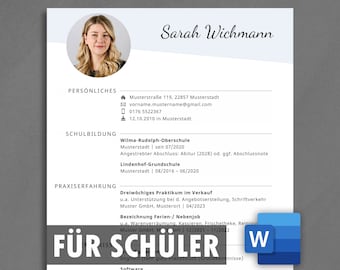 Lebenslauf Schüler Bewerbung Praktikum Ausbildung Schülerpraktikum Lebenslaufvorlage Schüler Bewerbungsvorlage Lebenslauf Vorlage Schüler