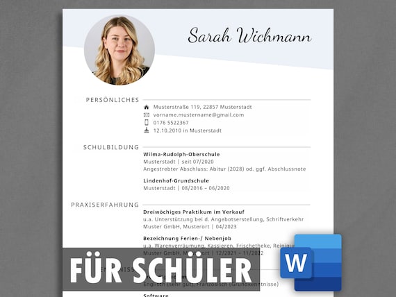 Lebenslauf Schüler Bewerbung Praktikum Ausbildung Schülerpraktikum Lebenslaufvorlage Schüler Bewerbungsvorlage Lebenslauf Vorlage Schüler