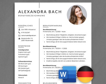 Minimalistischer Lebenslauf Vorlage Word Bewerbung Vorlage Bewerbungsvorlage Word Bewerbungsvorlagen Deutsch Lebenslaufvorlage CV Deutsch