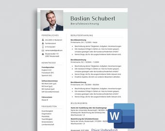 German CV Template for Word