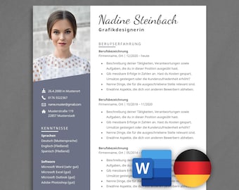 Moderne Bewerbungsvorlage Word Lebenslauf Vorlage Deutsch Bewerbung Vorlage Bewerbungsvorlagen Deutsch CV Vorlage Word Bewerbungsmappe