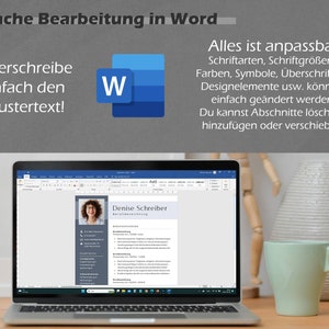 Moderne Bewerbungsvorlage Word Lebenslauf Vorlage Deutsch Bewerbung Vorlage Bewerbungsvorlagen Deutsch CV Vorlage Word Bewerbungsmappe Bild 6