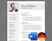 Bewerbung Vorlage Bewerbungsvorlage Word CV Vorlage Deutsch moderner Lebenslauf Lebenslaufvorlage