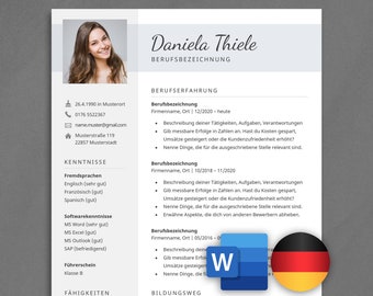 Bewerbungsvorlage Word Bewerbung Vorlage Word Bewerbungsmappe CV Vorlage Bewerbungsvorlagen Deutsch moderner Lebenslauf Vorlage Word