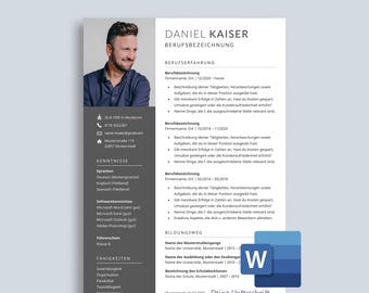 Bewerbungsvorlage Lebenslauf Vorlage Deutsch Bewerbungsvorlagen deutsch CV Vorlage Bewerbungsvorlagen Word Bewerbung CV Deutsch