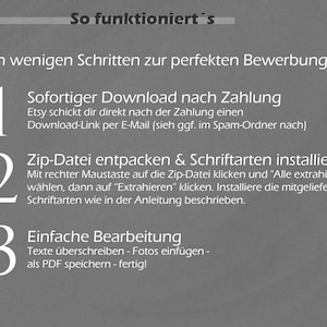 Peut inclure: Un guide en trois &eacute;tapes pour utiliser un produit num&eacute;rique, avec les &eacute;tapes num&eacute;rot&eacute;es 1, 2 et 3. Les &eacute;tapes sont&nbsp;: 1. T&eacute;l&eacute;charger apr&egrave;s le paiement, 2. D&eacute;compresser et installer les polices, et 3. Modifier et enregistrer au format PDF.
