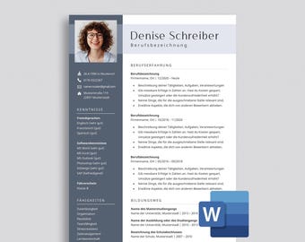 Moderne Bewerbungsvorlage Word Lebenslauf Vorlage Deutsch Bewerbung Vorlage Bewerbungsvorlagen Deutsch CV Vorlage Word Bewerbungsmappe