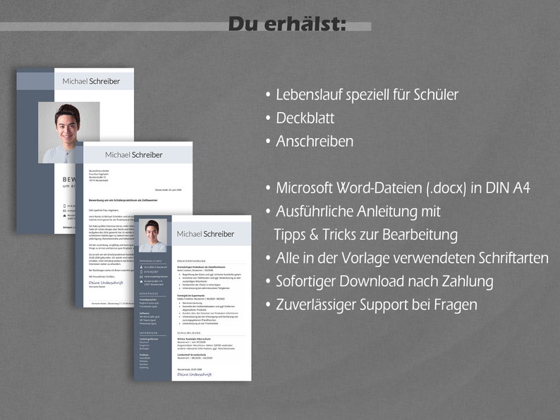 lebenslauf vorlage schüler