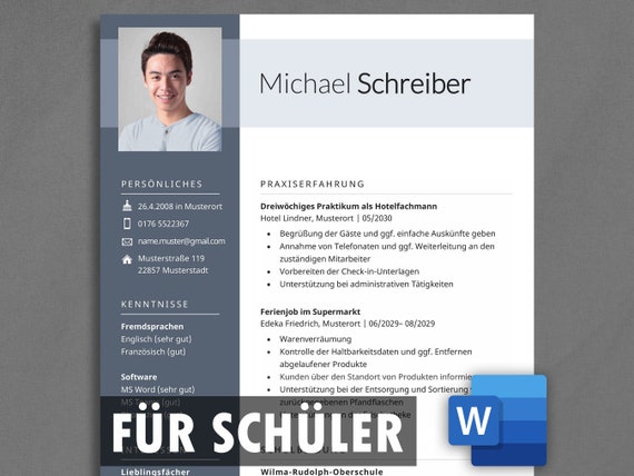 Lebenslaufvorlage Schüler Word Vorlage Schüler Lebenslauf Bewerbungsvorlage Ausbildung Schülerpraktikum Lebenslauf Vorlage Schüler Praktikum