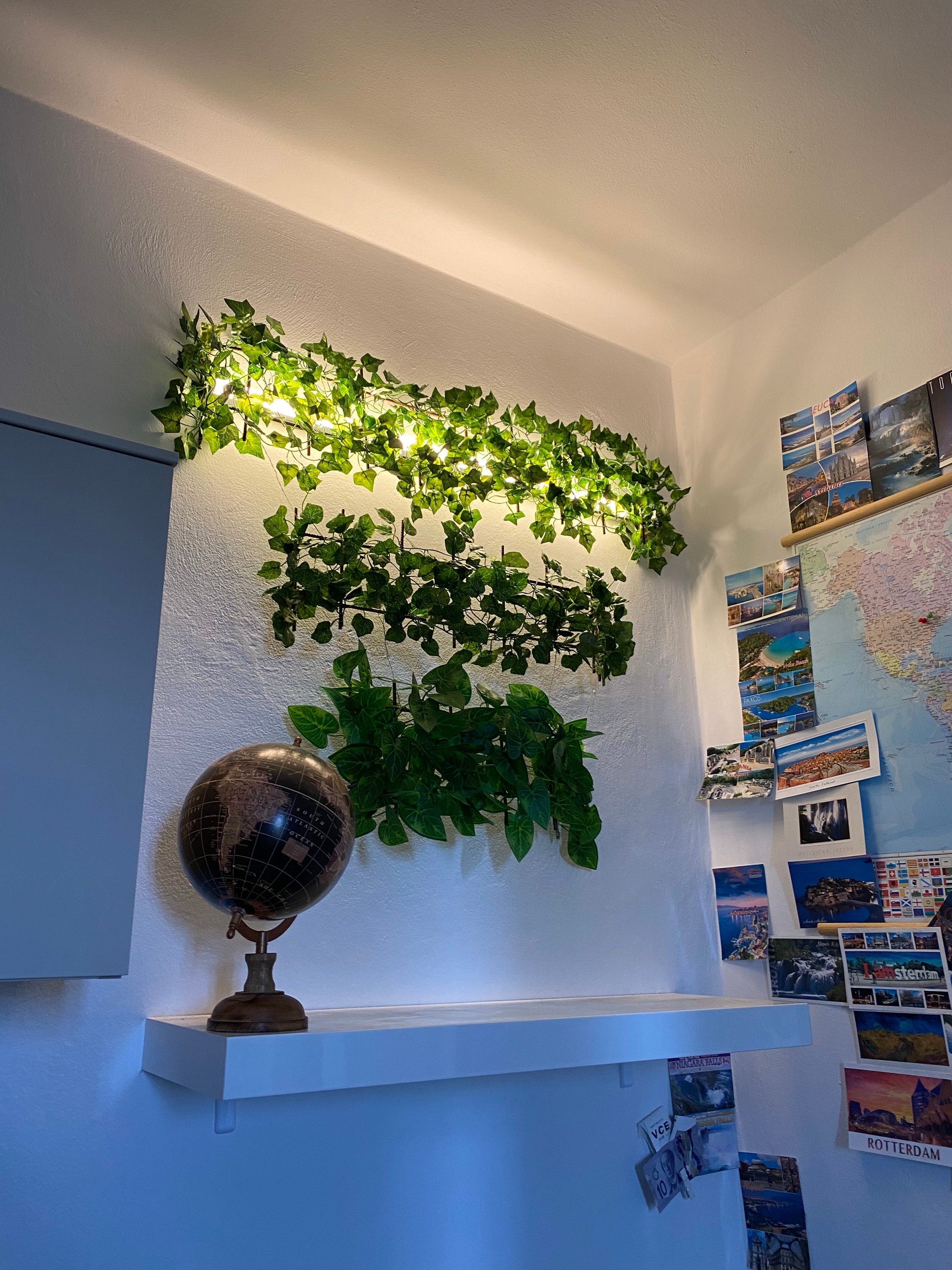 Wall Sconce With Plants Ivy and Pothos Wall Lamp Led Sconce Etsy