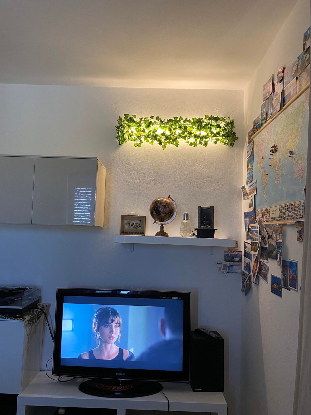 Wall Sconce With Plants Ivy and Pothos Wall Lamp Led Sconce Etsy