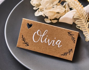 Hearts Wedding Place Cards