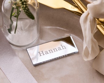 Personalised Mirror Silver Wedding Place Setting