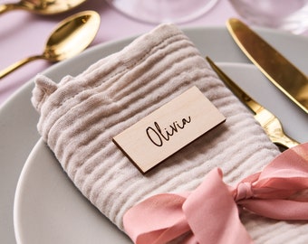 Wooden Wedding Place Setting