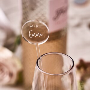 Engraved Personalised Clear Drink Stirrers image 3