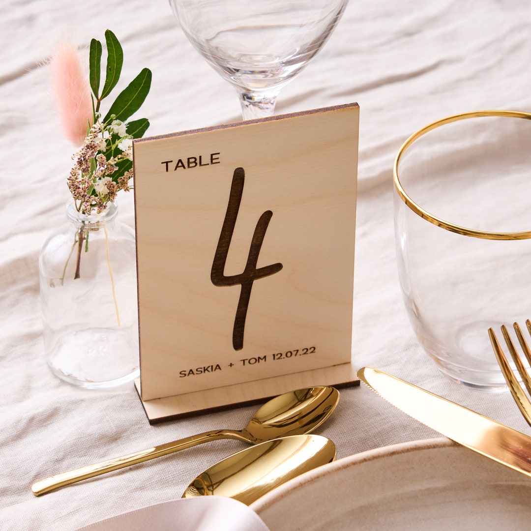 Personalised Wooden Wedding Table Numbers - Etsy