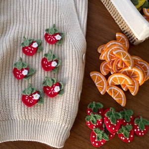 Crochet Lemon Appliques, Watermelon Motifs, Kiwi Appliques, Orange Applique, Strawberry, Sewing, Knitting Lemon, Small Crochet Daisy