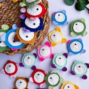 Apliques de pez de crochet, motivos de peces, apliques de pez rojo, apliques de bebé, adornos, costura, tejido, pez rojo, apliques de pez colorido