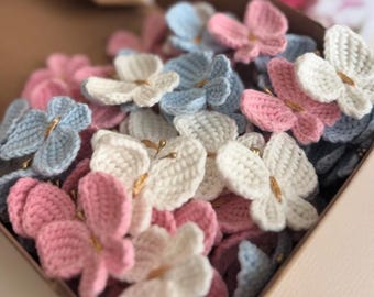 Gehaakte vlinderapplicaties – 5/10/20 stuks handgemaakte haakmotieven voor babykleding en knutselen