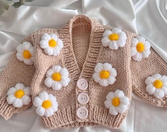 3D-gehaakte madeliefjesapplicaties, handgemaakte katoenen versieringen