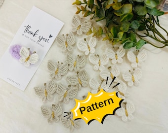 Gehaakt vlinderpatroon: pdf-zelfstudie (VS-voorwaarden) en video/test