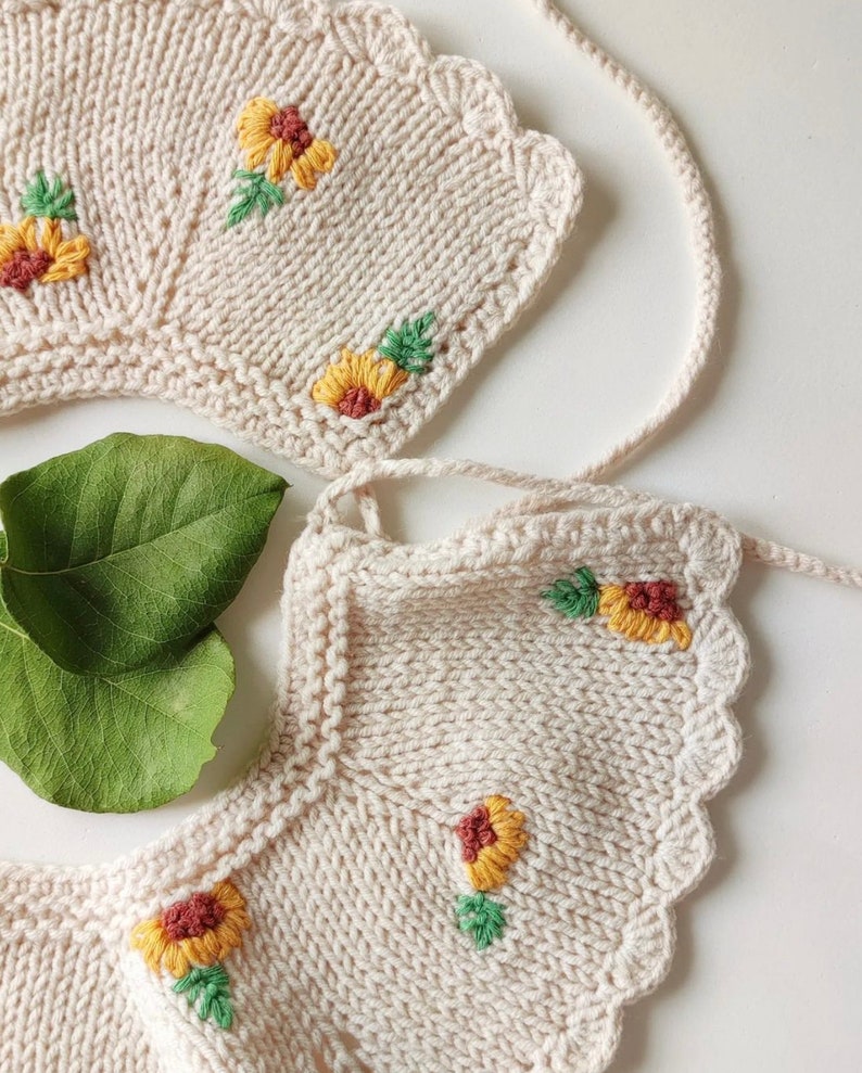 Removable Floral Style Collar Knit Baby Girl Collar Vintage Etsy