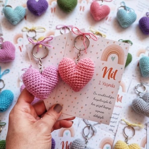 5 pcs  Crochet Heart