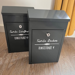 personalisierter Briefkastenaufkleber Familienname und Straße