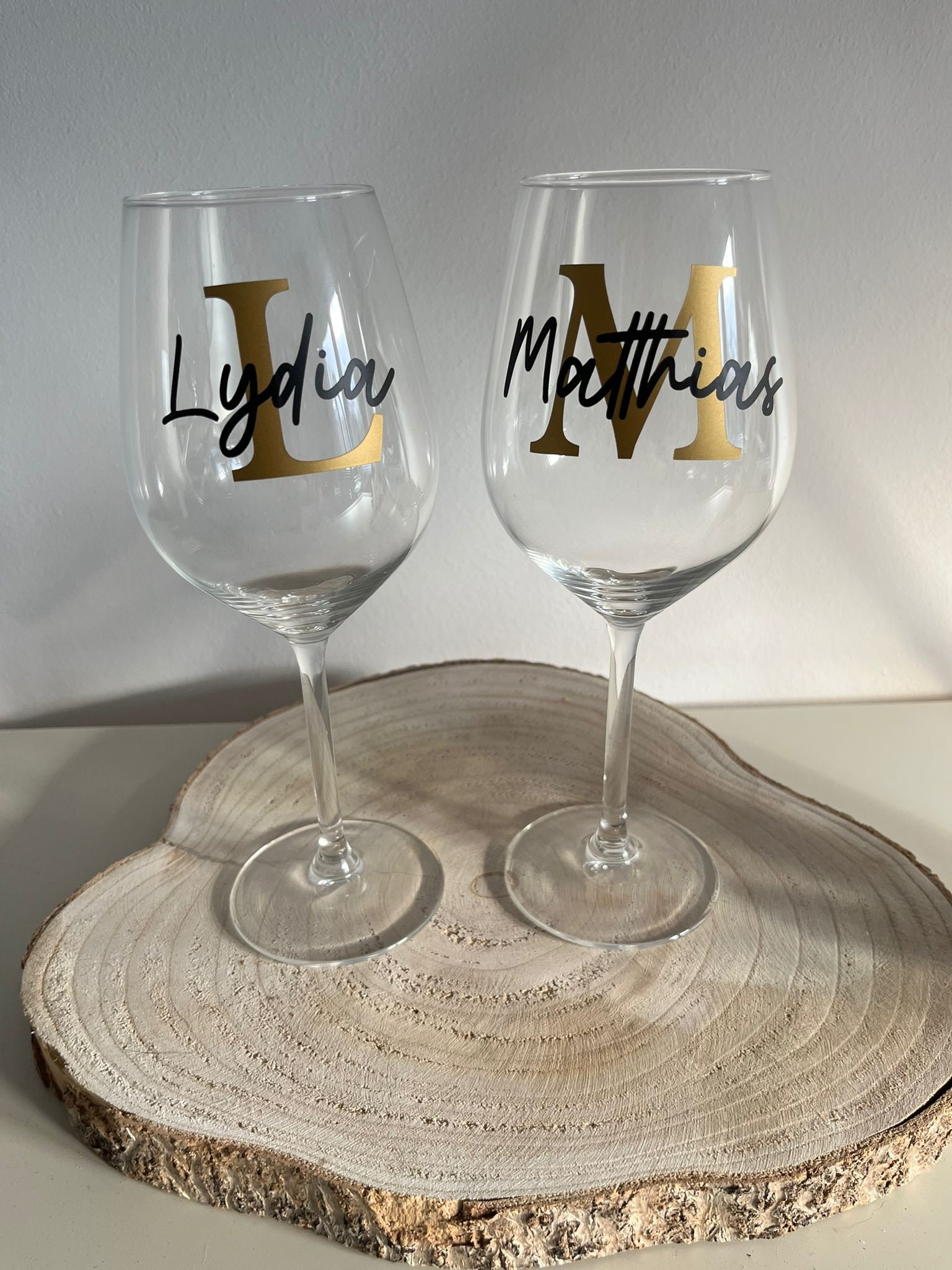 Personalisiertes Leonardo Puccini Weinglas – 560 Ml, Mit Namensgravur, Floralem Design, Geschenk Für Weinliebhaber