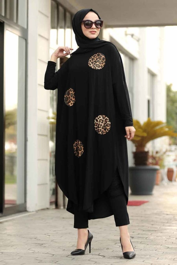 Long tunic top dress hijab