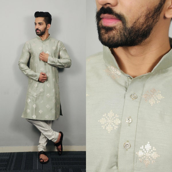 TRADITIONAL MEN'S KURTA Mens Ethnic Wear kurta with pajama Pajama  Birthday, Wedding, Ceremony, Casual Men party wear, men wear