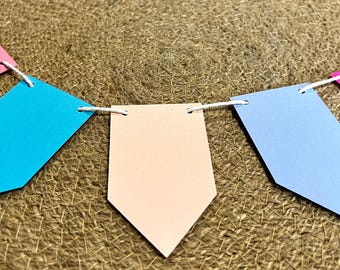 DIY Cardstock Pennant Party Banner, Blank Arrow Decor Flags, Birthday Graduation Garland, 20 Blank Banners For Craft, Wedding, Gift Tags
