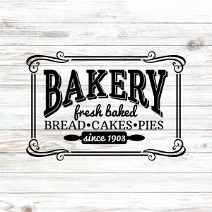 Bakery Kitchen Decal, Wall Decor, Door Decor, Sign Making Stencil, Custom Sign Decal, Farmhouse Decal, Kitchen Sign, Kitchen Sticker