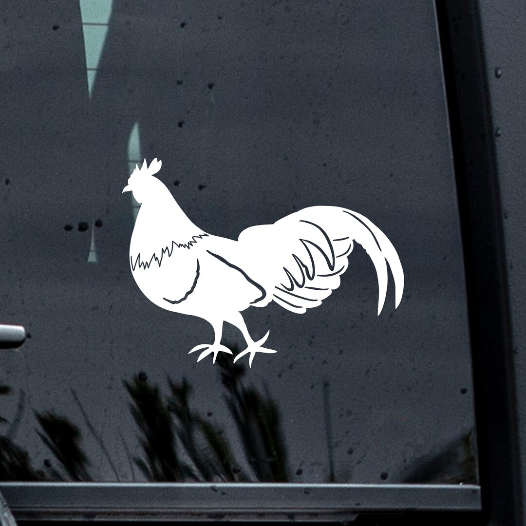 Rooster Decal, Chicken Mom Decal, Hen Decal, Animals in Glasses, Hen ...