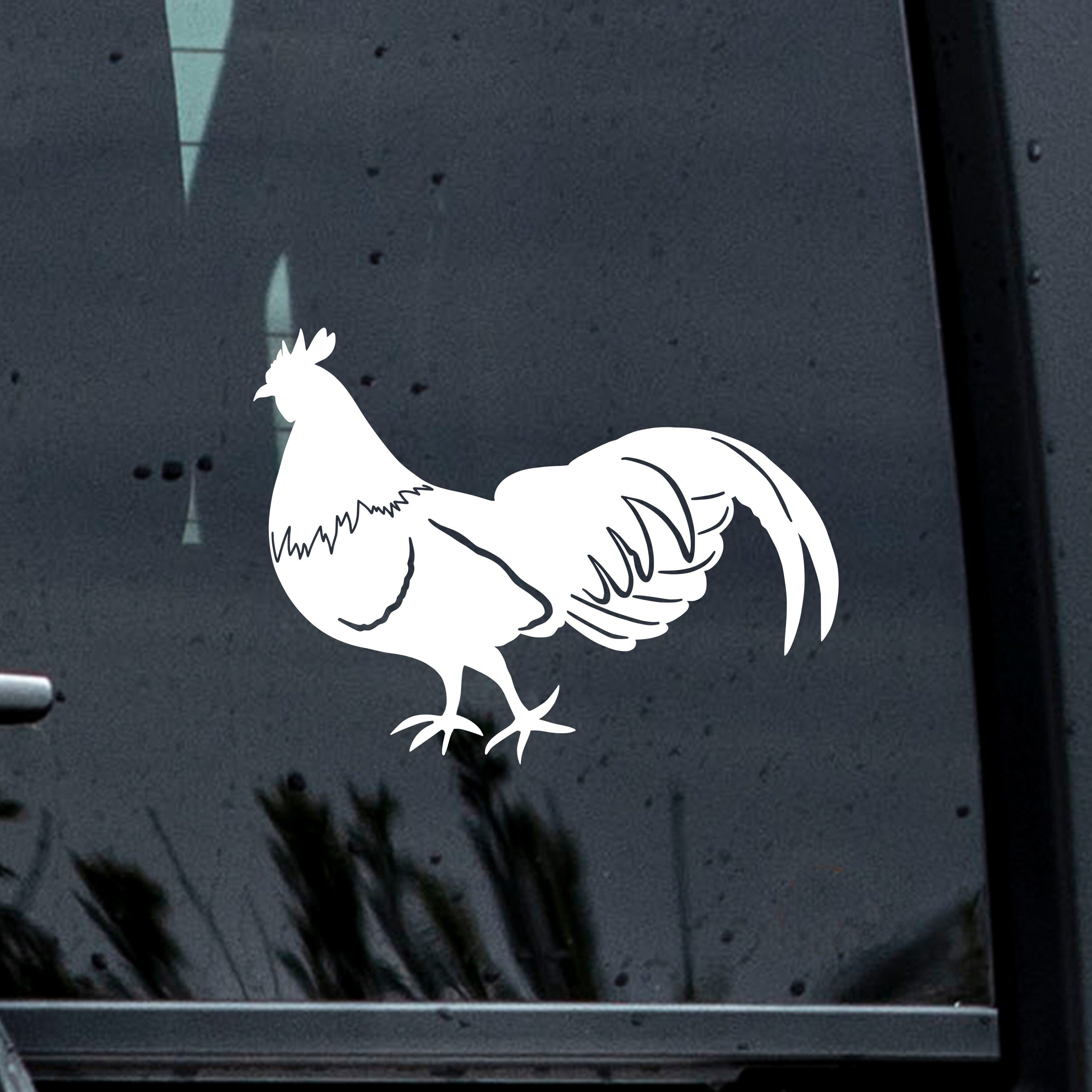 Rooster Decal, Chicken Mom Decal, Hen Decal, Animals in Glasses, Hen ...