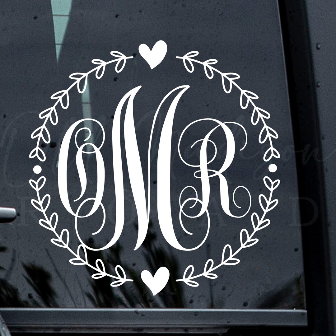 Monogram - Monogram Sticker - Monogram Car Decal - Custom Decal ...
