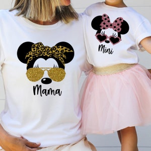 Minnie Mouse Mommy and Me Shirts,Disney Mama and Disney Girl Matching Shirts, Disney Family Shirts, Mommy and Me Shirts