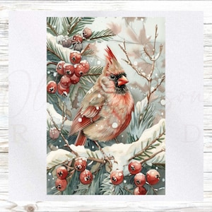 Stoffenpaneel kerst - Kardinaal stoffenpaneel - quiltpaneel - quiltstof - print op stof - klein quiltpaneel - paneel voor quilten