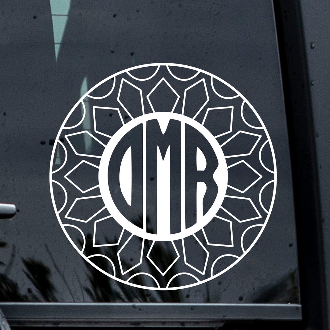 Monogram, Monogram Sticker, Monogram Car Decal, Custom Decal ...
