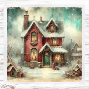 Christmas Fabric Panel- Old Red Truck Fabric Panel-Quilt Panel-Quilting Fabric - Print on Fabric-Small Quilt Panel-Panel for Quilting