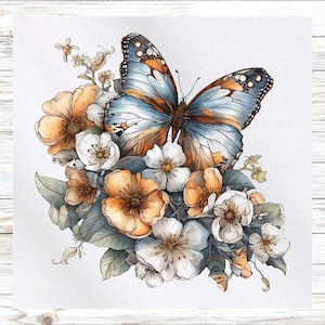 Printed Fabric Panel - Butterfly Fabric Panel - Quilt Panel - Quilting Fabric - Print on Fabric - Small Quilt Panel -Panel for Quilting